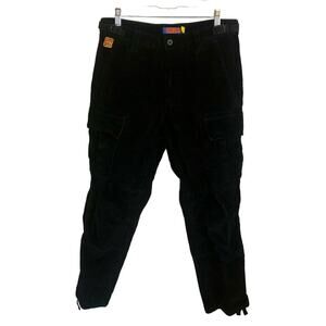 Empyre Loose Fit Black Corduroy Cargo Skate Pants Men's Size 28 Casual Pants